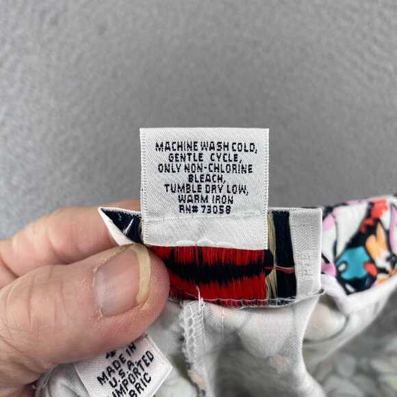 Talbots Pants Womens 4 Petite White Black Multi Floral Stretch Cropped Skinny - Picture 6 of 11